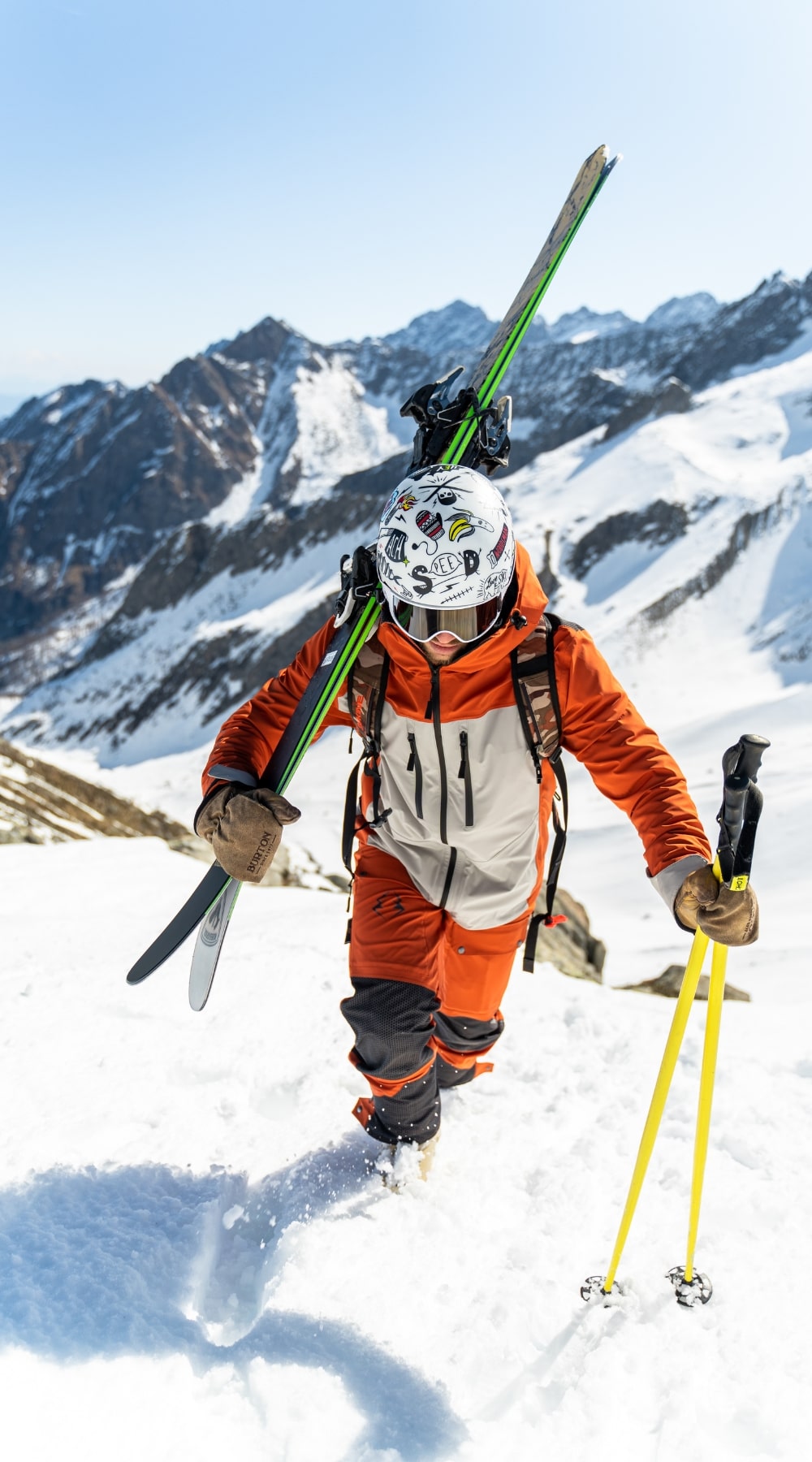 Man Backcountry skiing in Colorado