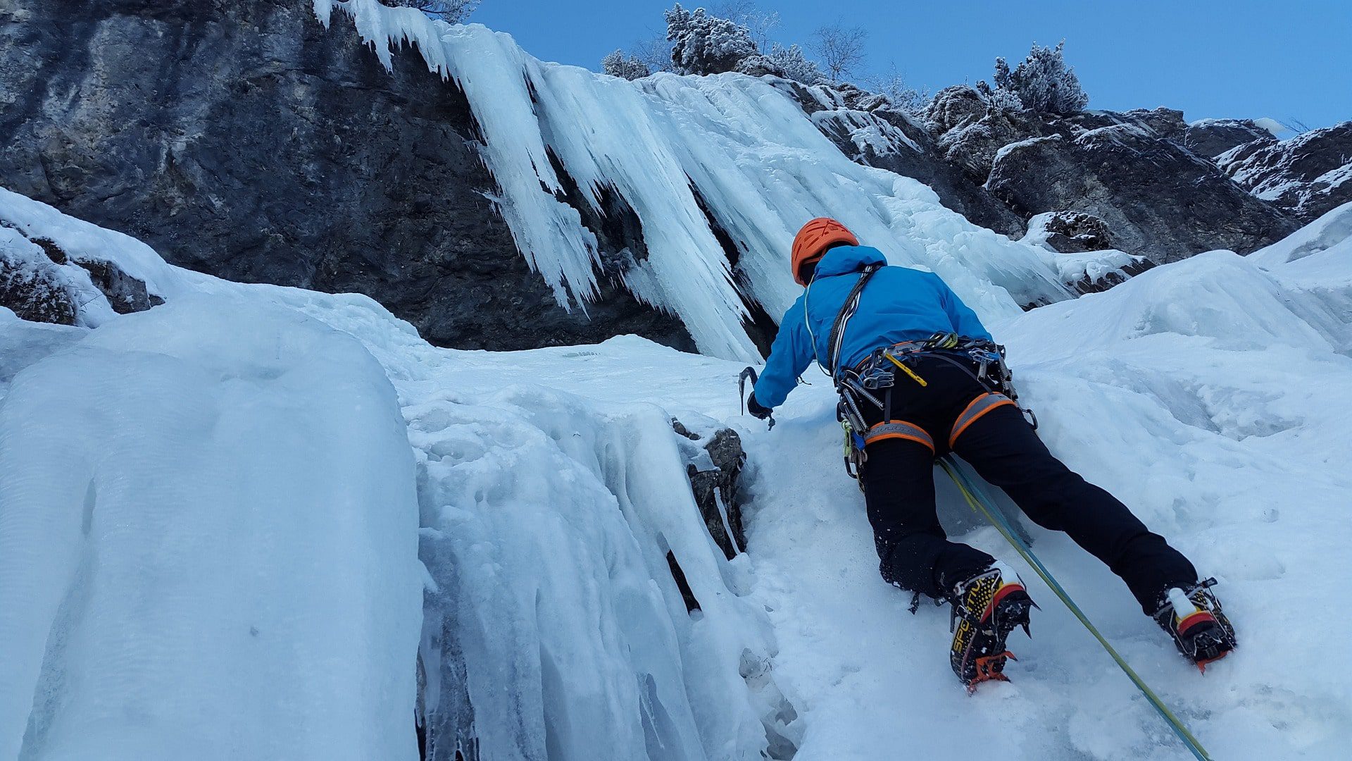 Beginner ice climbing