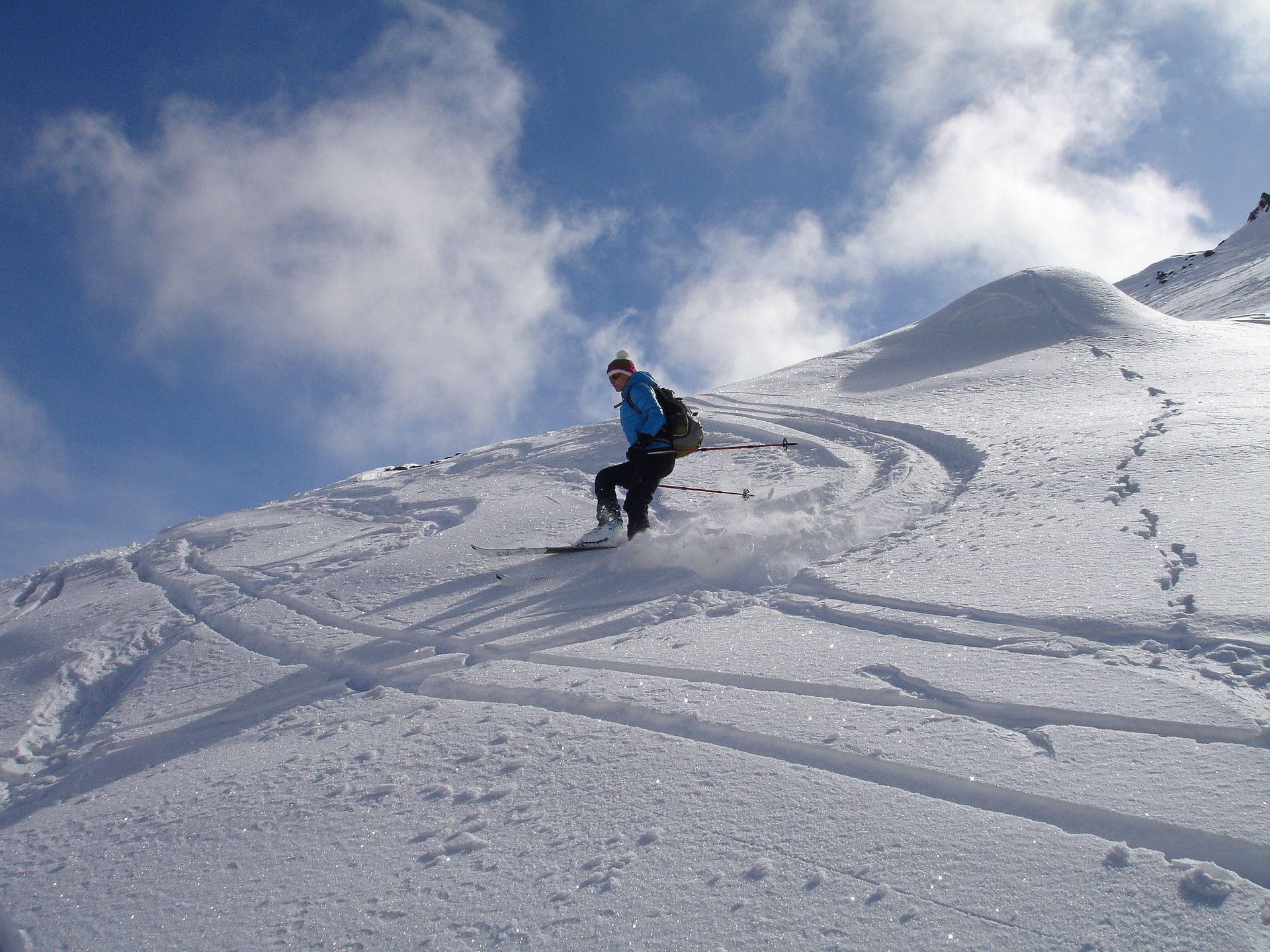 Intermediate backcountry level skiing